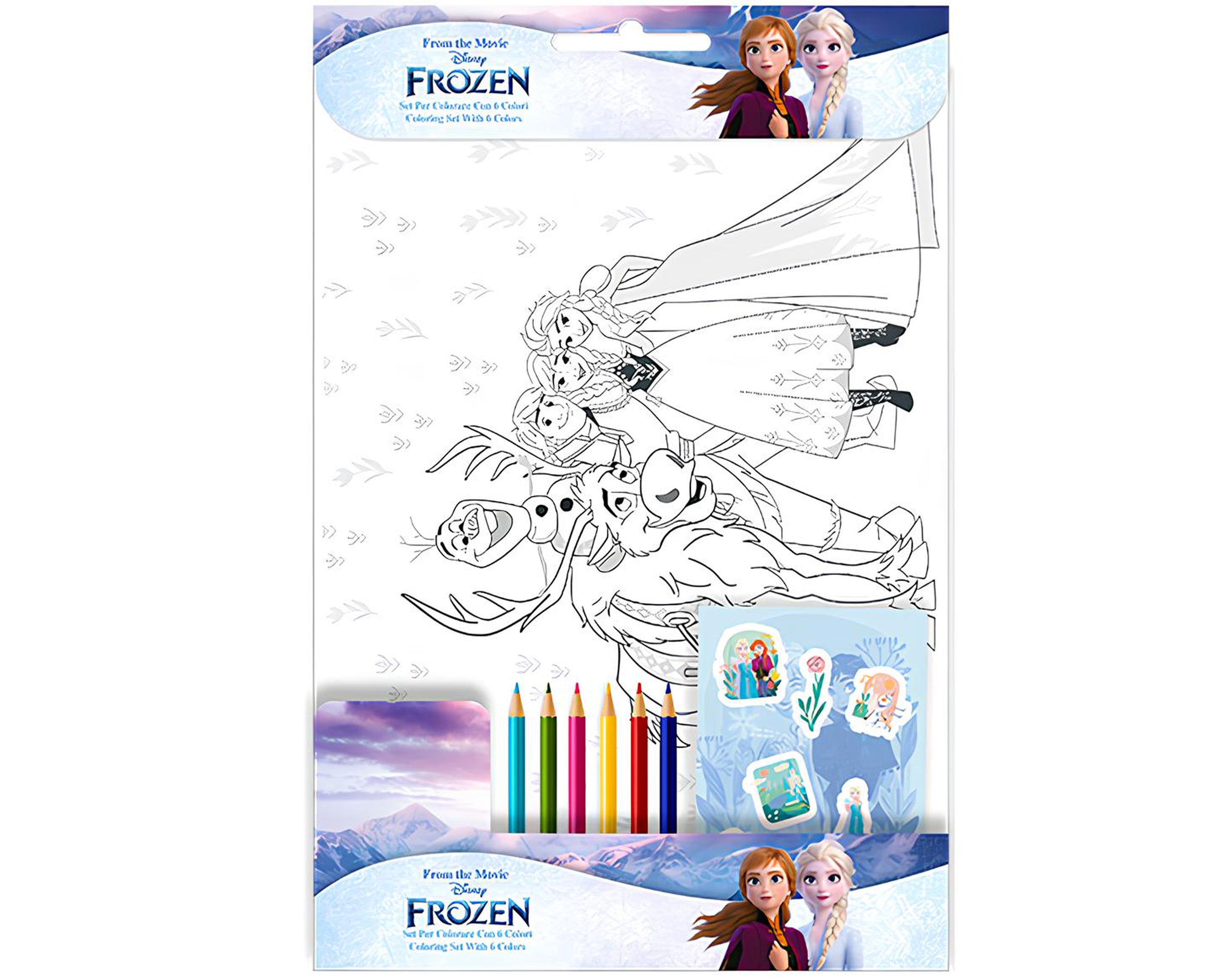 SET DA COLORARE CON 6 COLORI FROZEN | Sorpresa per uova di Pasqua