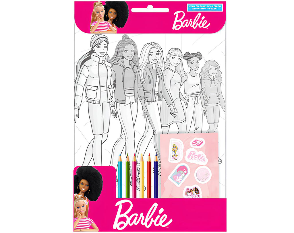 SET DA COLORARE CON 6 COLORI BARBIE | Sorpresa per uova di Pasqua