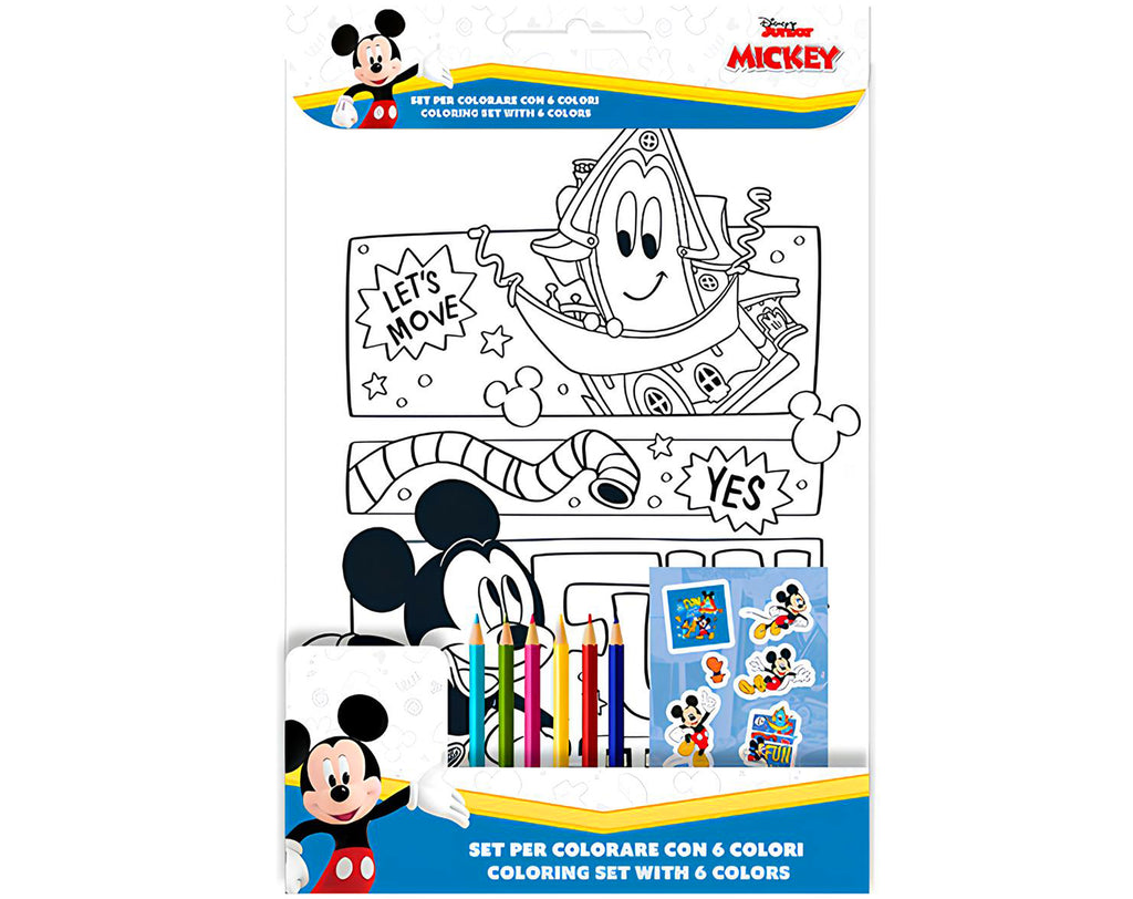 SET DA COLORARE CON 6 COLORI MICKEY MOUSE | Sorpresa per uova di Pasqua