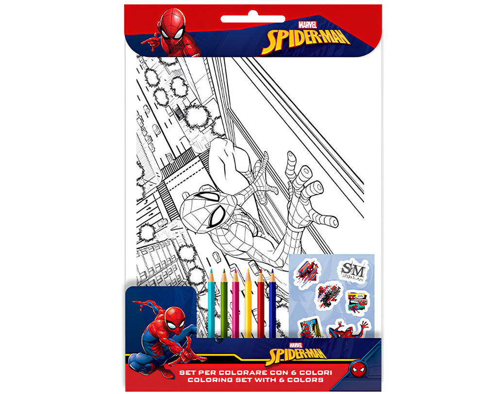SET DA COLORARE CON 6 COLORI SPIDERMAN | Sorpresa per uova di Pasqua