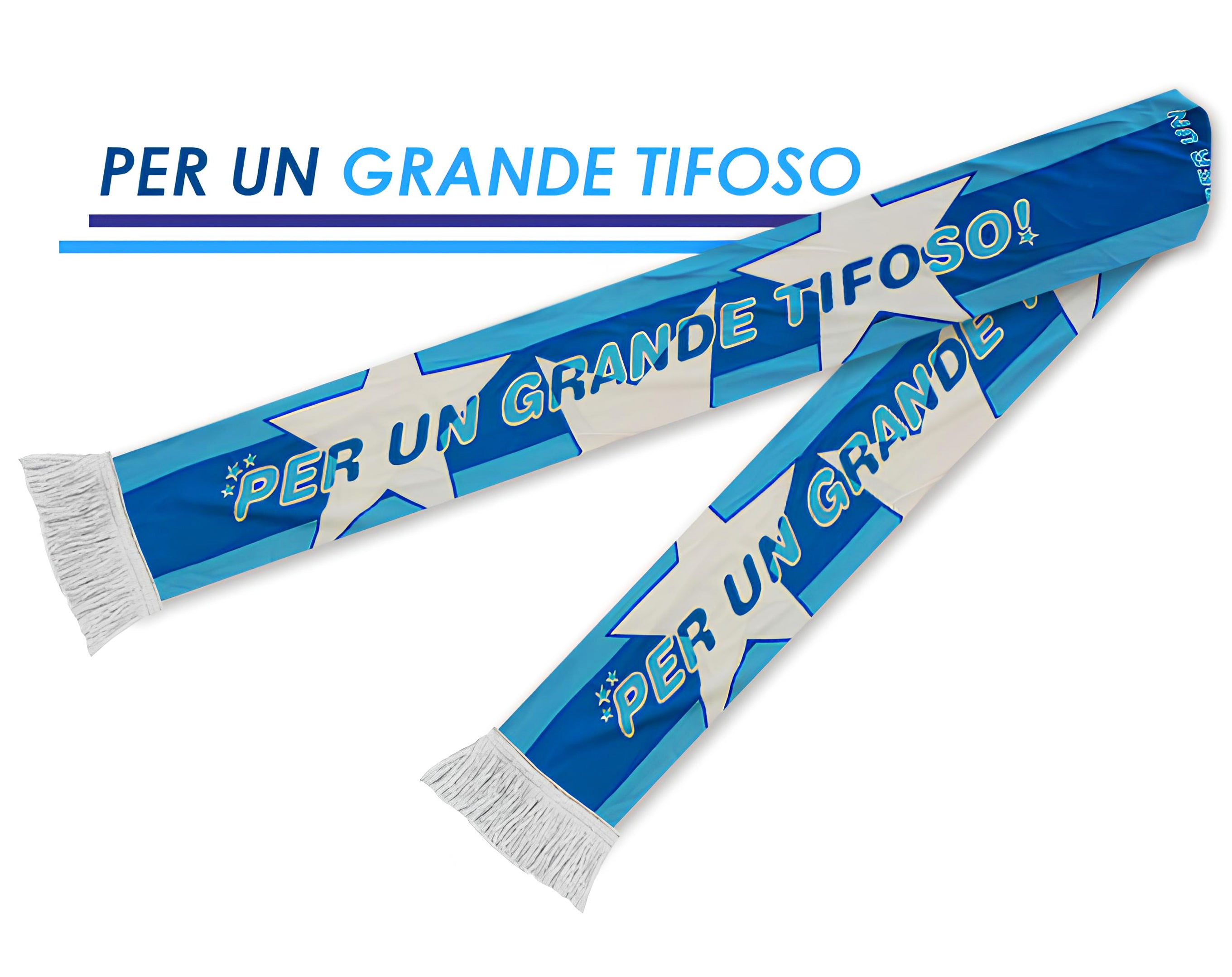 SCIARPA BIANCO AZZURRO "PER UN GRANDE TIFOSO" | Sorpresa per uova di Pasqua tifosi