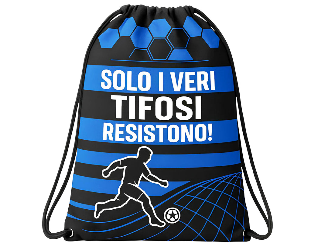 SACCA TIFOSO NEROAZZURRO 42X35CM | Sorpresa per uova di Pasqua tifosi