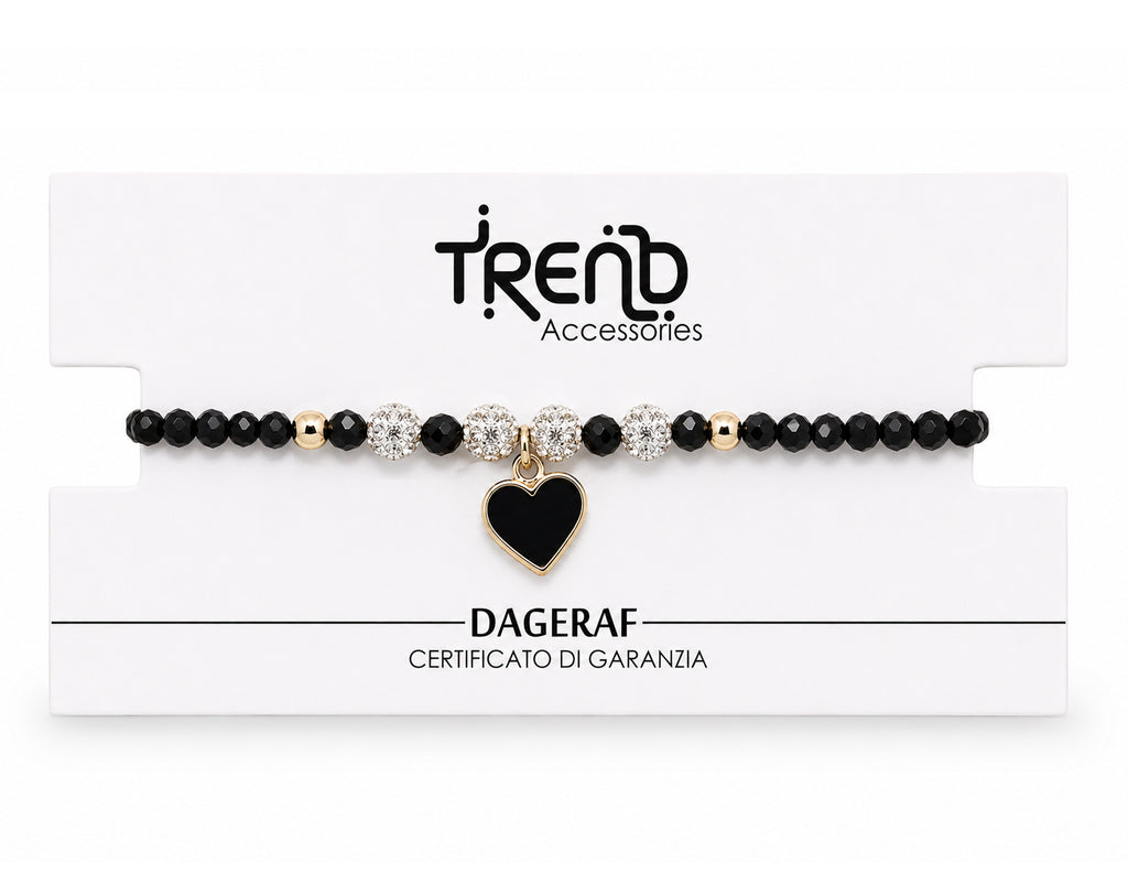 BRACCIALE SAMAR CUORE CON STRASS SU CARD | Sorpresa ideale per uova di Pasqua