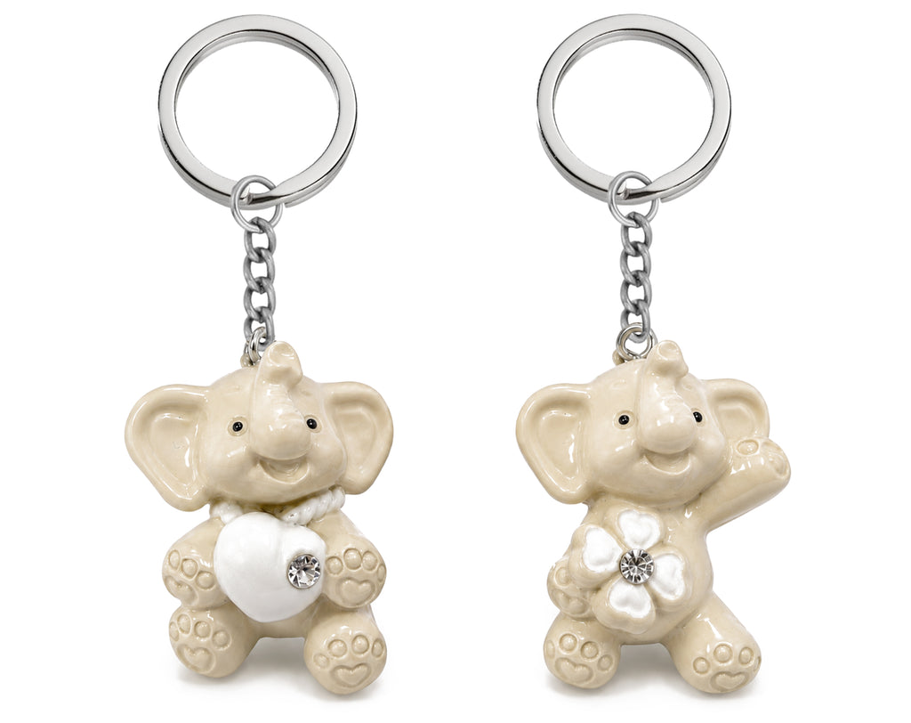 PORTACHIAVI ELEFANTE CON STRASS | Sorpresa per uova di Pasqua