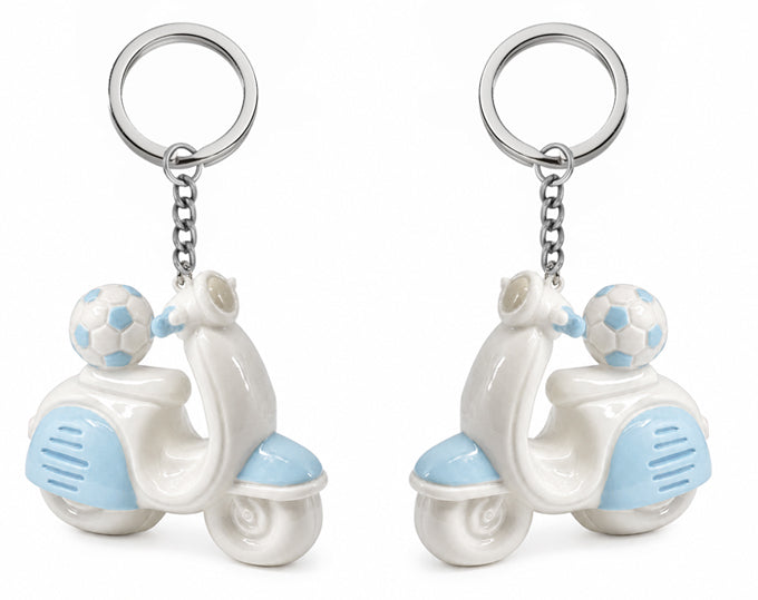 PORTACHIAVI VESPA BIANCO AZZURRO | Sorpresa per uova di Pasqua tifosi