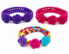BRACCIALE TRIPLE PERLE CON FIORI | Sorpresa per uova di Pasqua