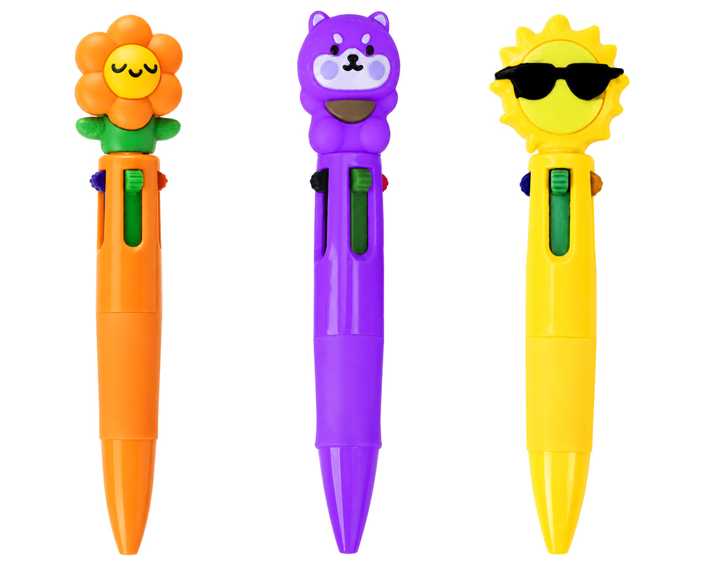 MINI PENNA 4 COLORI CON TOPPER | Sorpresa per uova di Pasqua