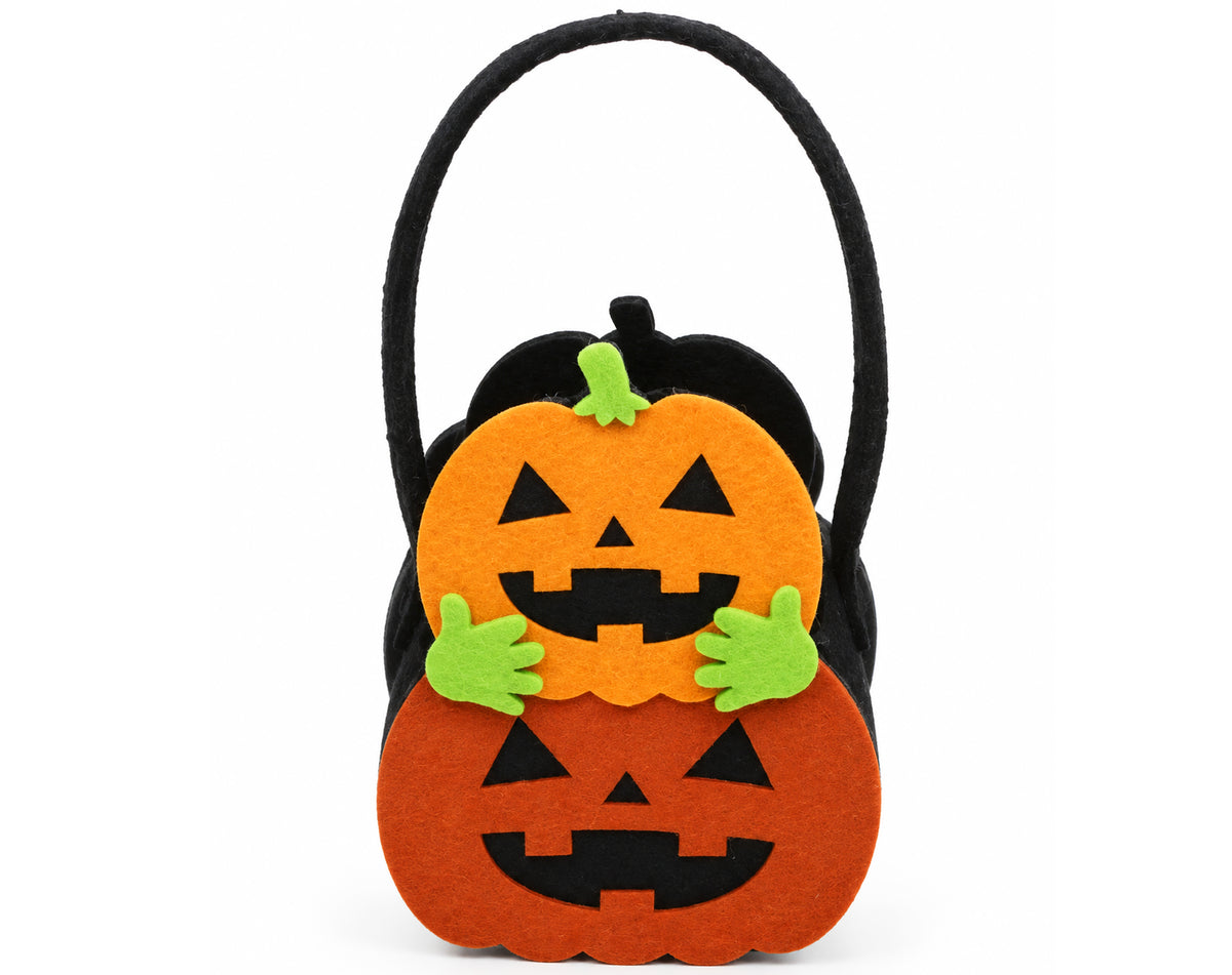 CONTENITORE IN FELTRO DOUBLE FACE HALLOWEEN 15X12CM