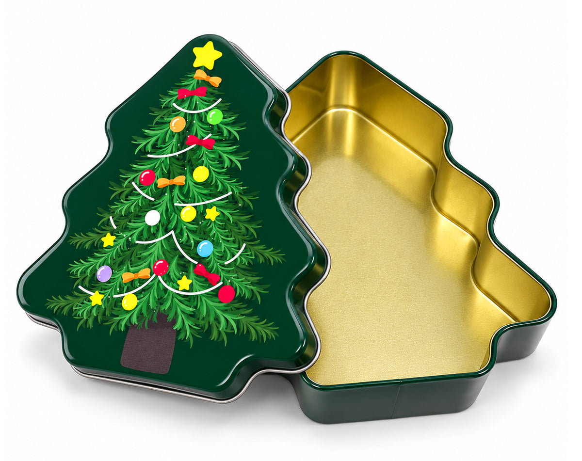 SCATOLA ALBERO NATALIZIO IN LATTA 10X8.5CM