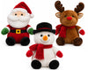 PELUCHE NATALIZIO DA 25CM IN 3 VARIANTI ASSORTITE