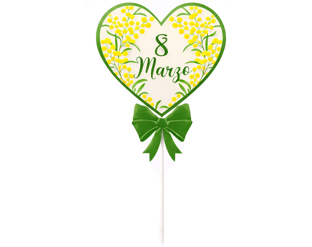 SPILLONE CUORE CON FRASE FESTA DELLA DONNA 31CM