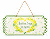 APPENDINO TARGHETTA CON FRASE FESTA DELLA DONNA 11.5X25.5CM