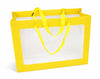 BUSTA IN CARTA CON VETRINA IN PVC GIALLA 26X35CM
