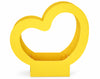 SCATOLA IN CARTA A FORMA DI CUORE GIALLO 6/33X30CM