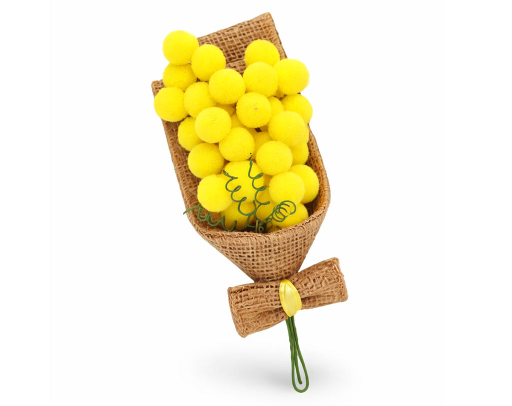 Ramita de YUTE con MIMOSA 16 CM