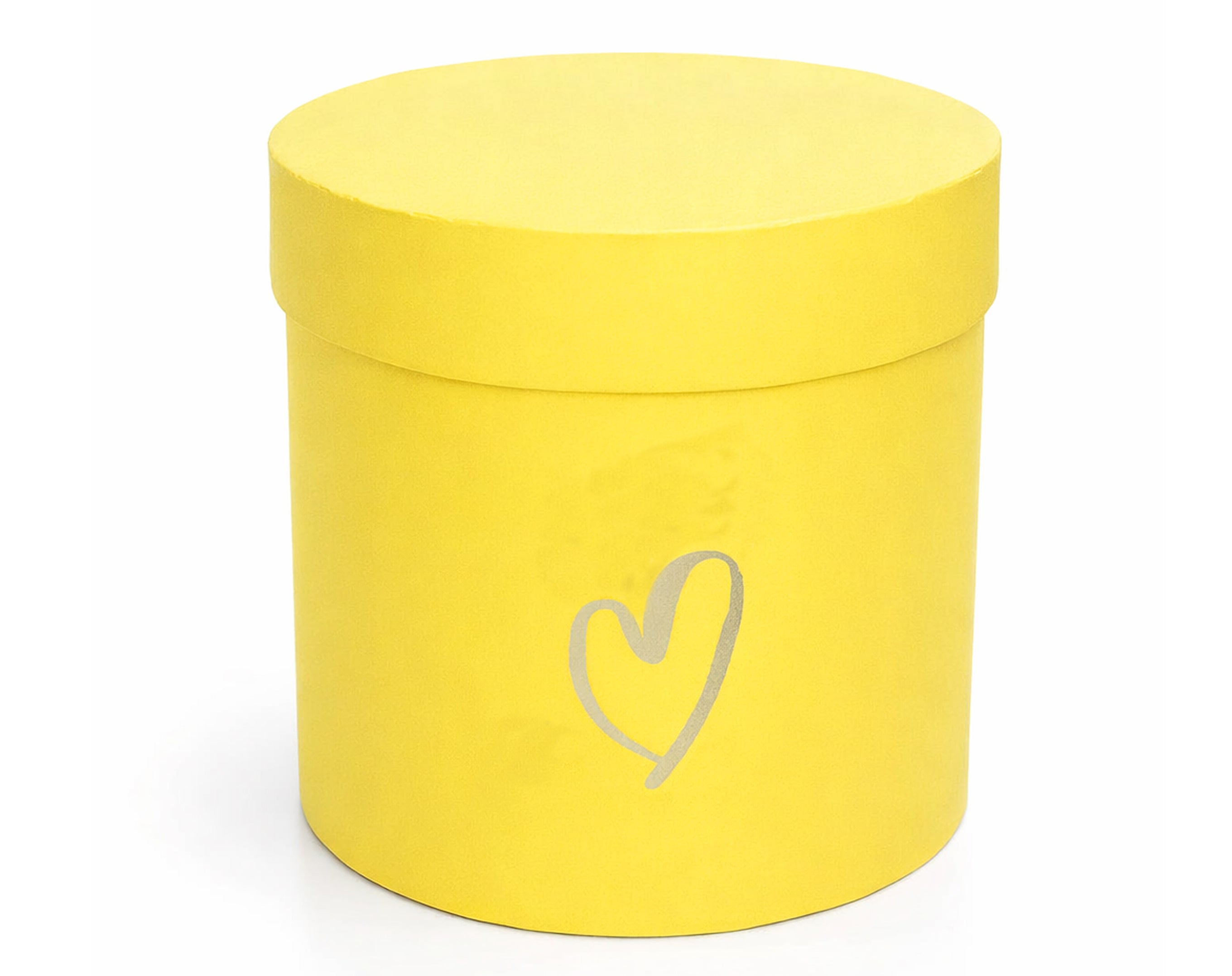 SCATOLA IN CARTONE TONDA GIALLO 11X11CM