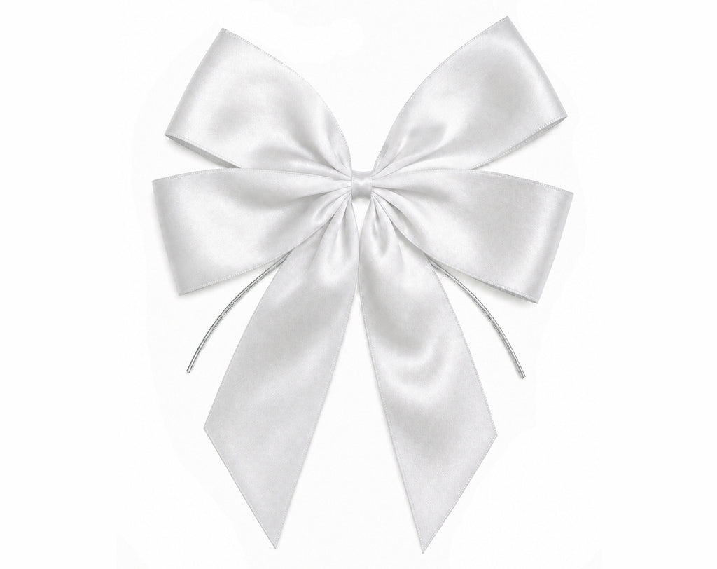 FIOCCO RASO 14X4X16 DOPPIO BIANCO | Fiocco per uova di Pasqua