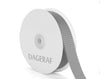 GROSGRAIN LINT BREEDTE 4CM X 50 METER LENGTE ZILVER