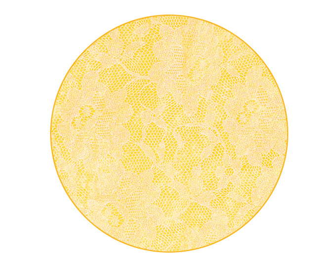 TNT D.100 TONDO FIORE LACE GIALLO