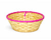 Cesta redonda de madera tejida | Embalaje para dulces de Pascua