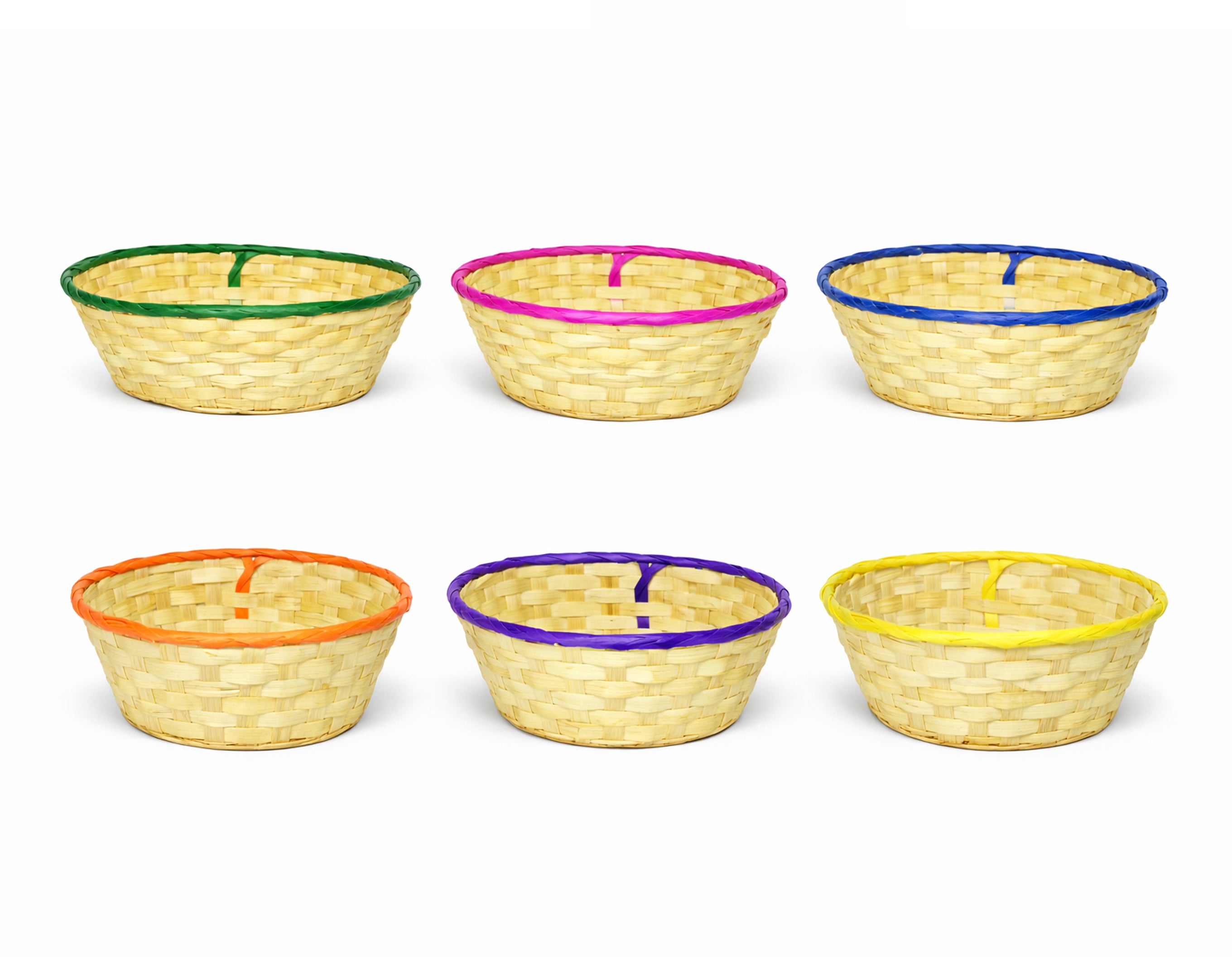 Cesta redonda de madera tejida | Embalaje para dulces de Pascua