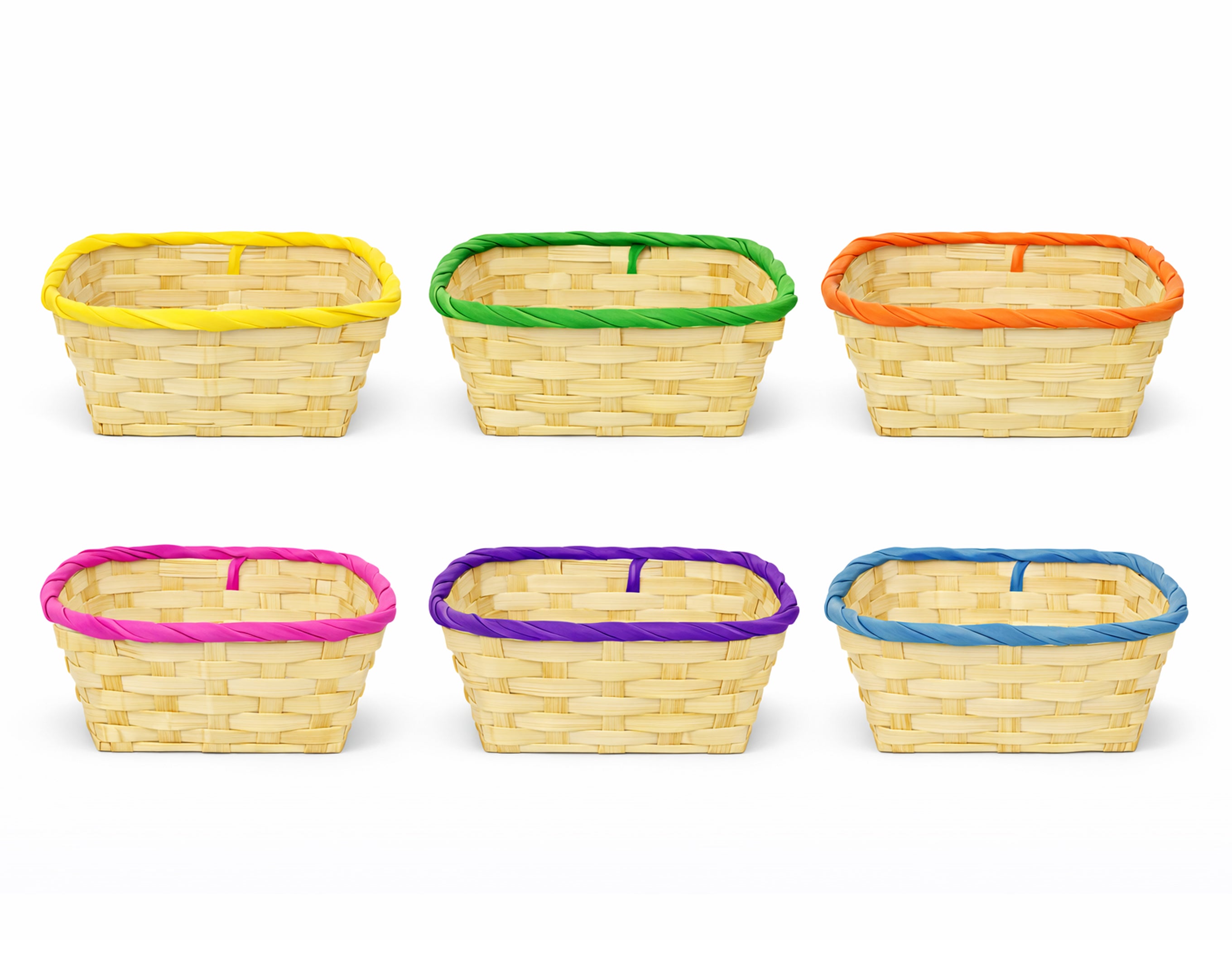 CESTA CUADRADA DE MADERA TEJIDA | Embalaje para dulces de Pascua