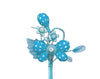 PICK FARFALLA POIS AZZURRO