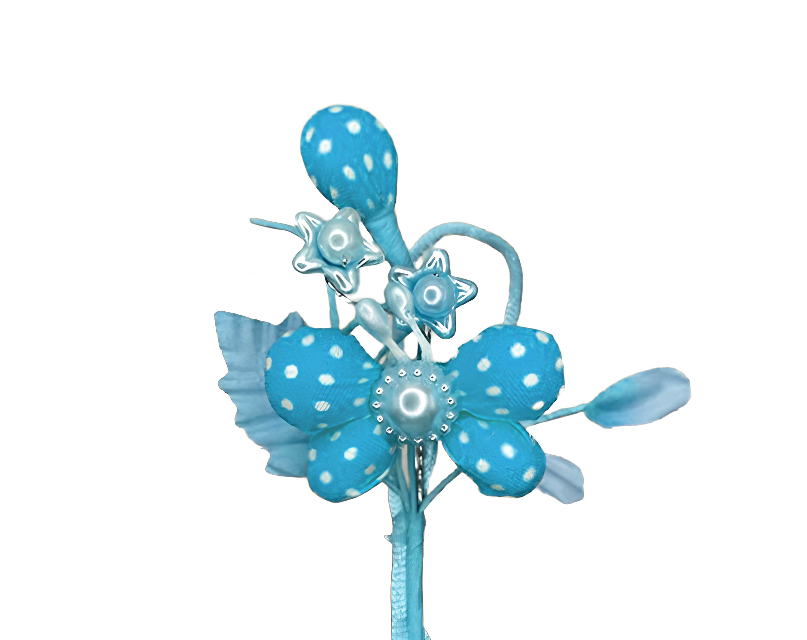 PICK FARFALLA POIS AZZURRO