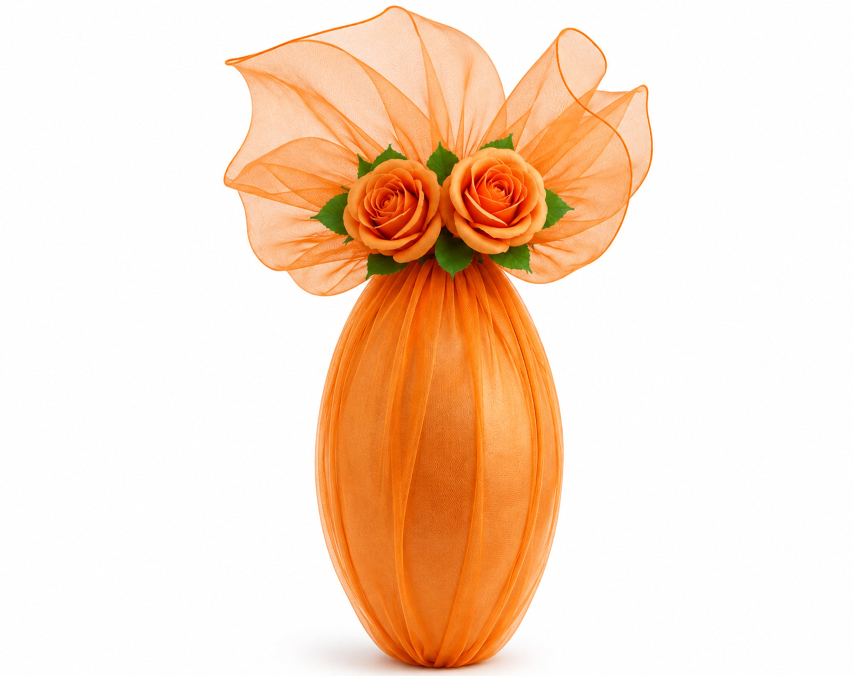 TULLE ORGANZA TONDO D.120 ARANCIO