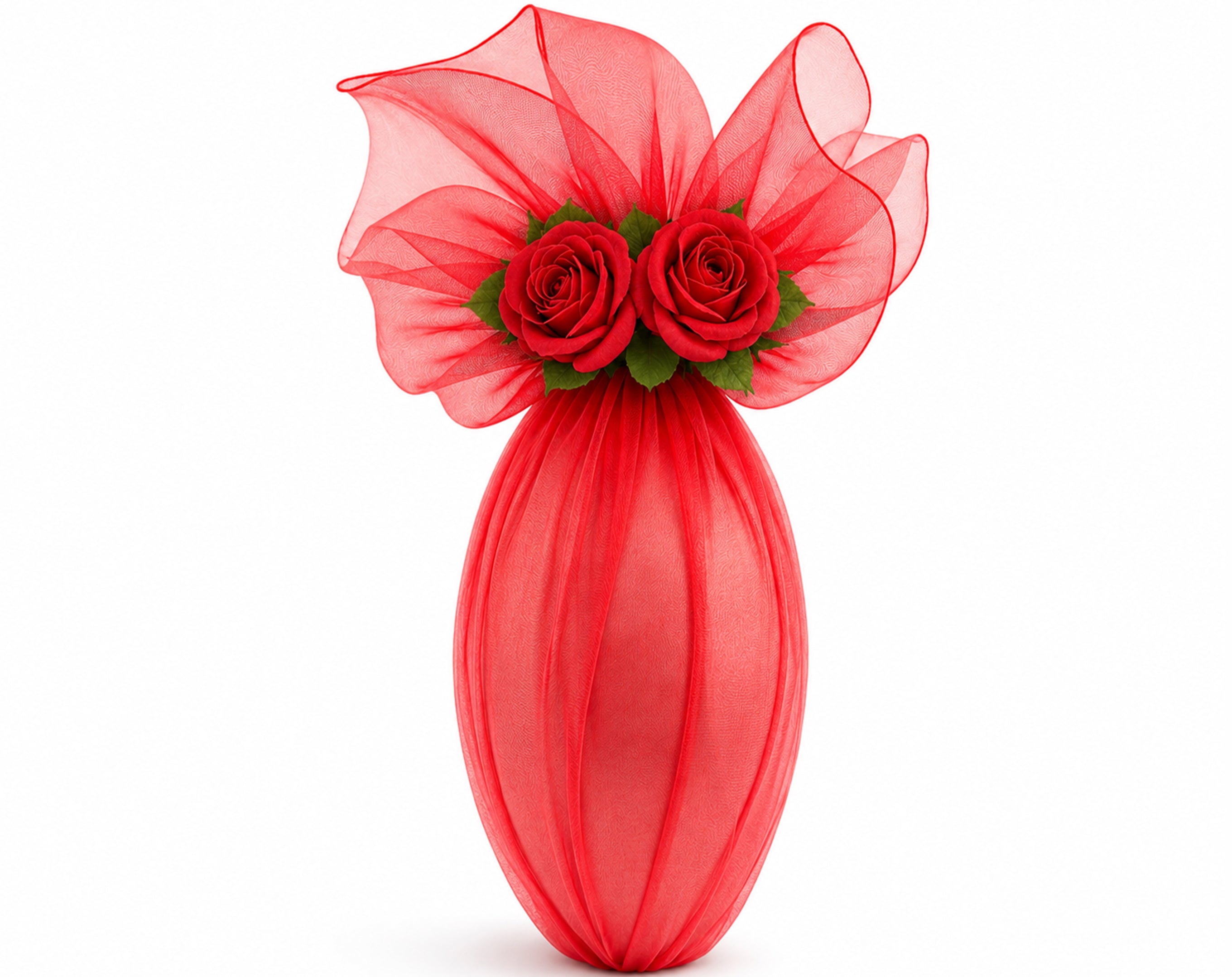 TULLE ORGANZA TONDO D.100 ROSSO