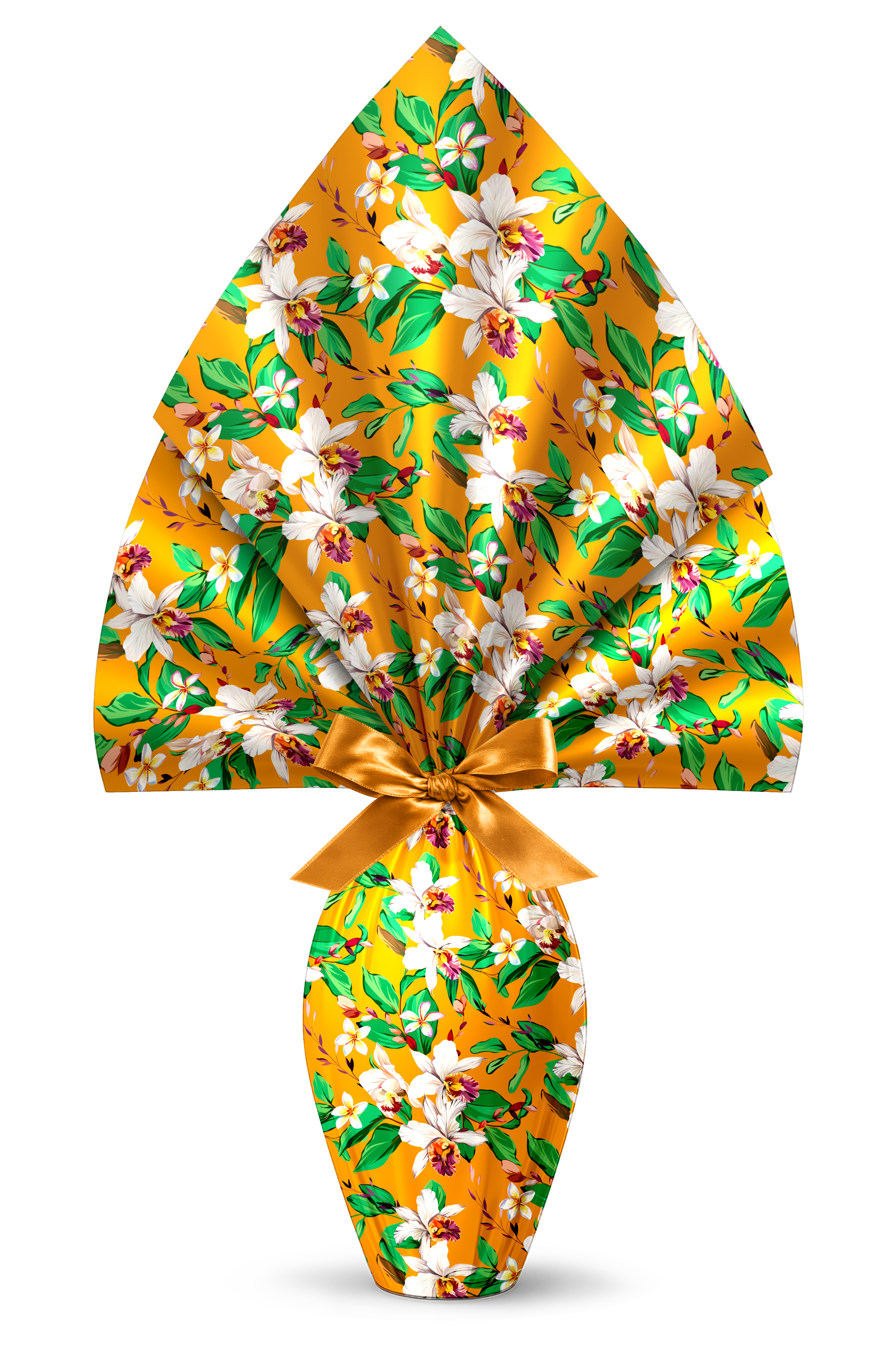 INCARTO PER UOVA DI PASQUA PPL 140X140 METALLIZZATO SECCHIA ARANCIO