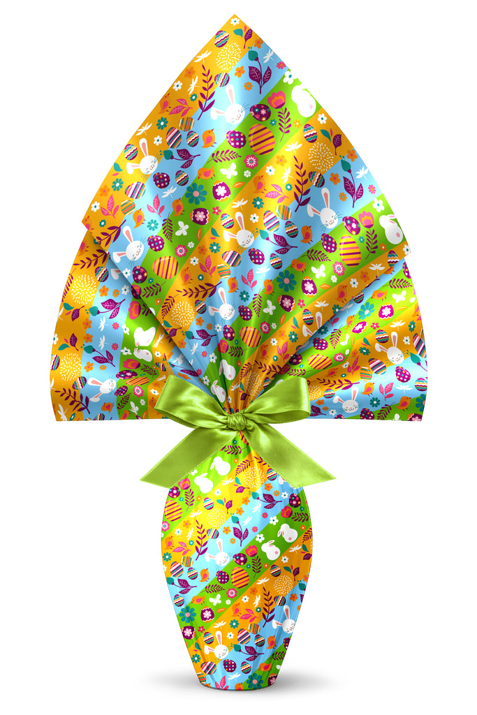INCARTO PER UOVA DI PASQUA PPL 140X140 METALLIZZATO OGLIO AZZURRO