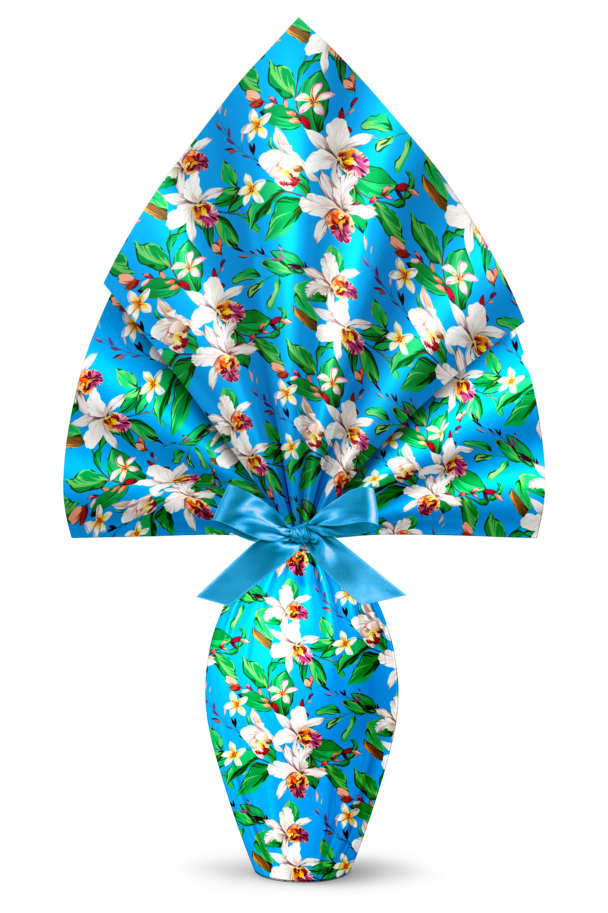 INCARTO PER UOVA DI PASQUA PPL 130X130 METALLIZZATO SECCHIA AZZURRO