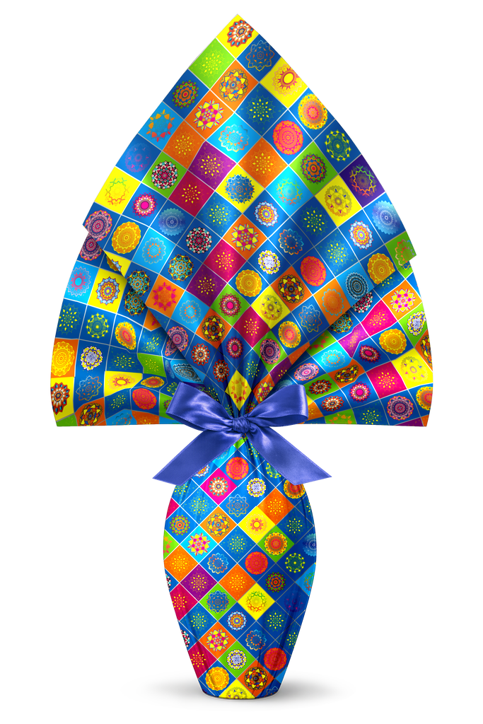 INCARTO PER UOVA DI PASQUA PPL 180X180 METALLIZZATO BORMIDA BLU