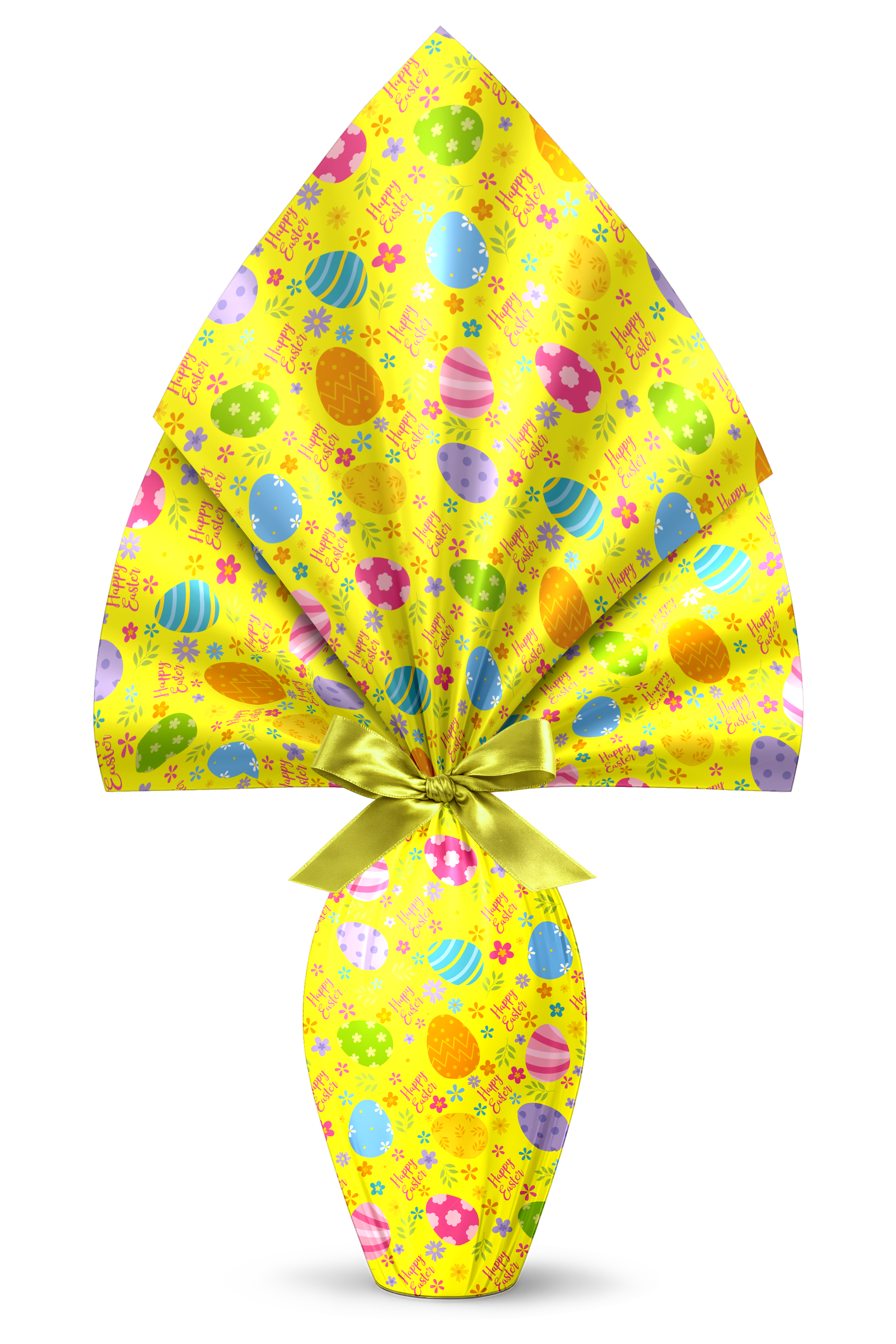 INCARTO PER UOVA DI PASQUA PPL 180X180 METALLIZZATO TRONTO GIALLO