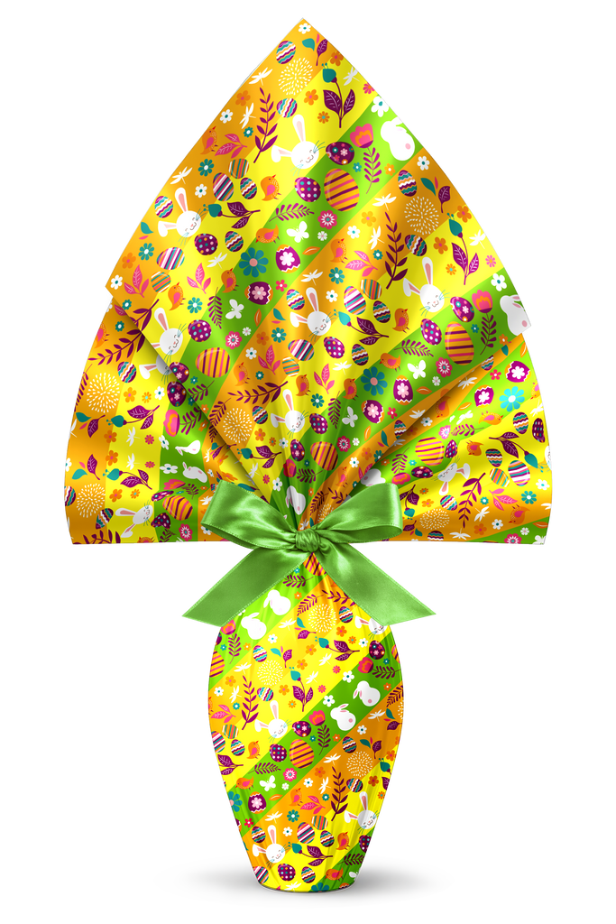 INCARTO PER UOVA DI PASQUA PPL 140X140 METALLIZZATO OGLIO GIALLO