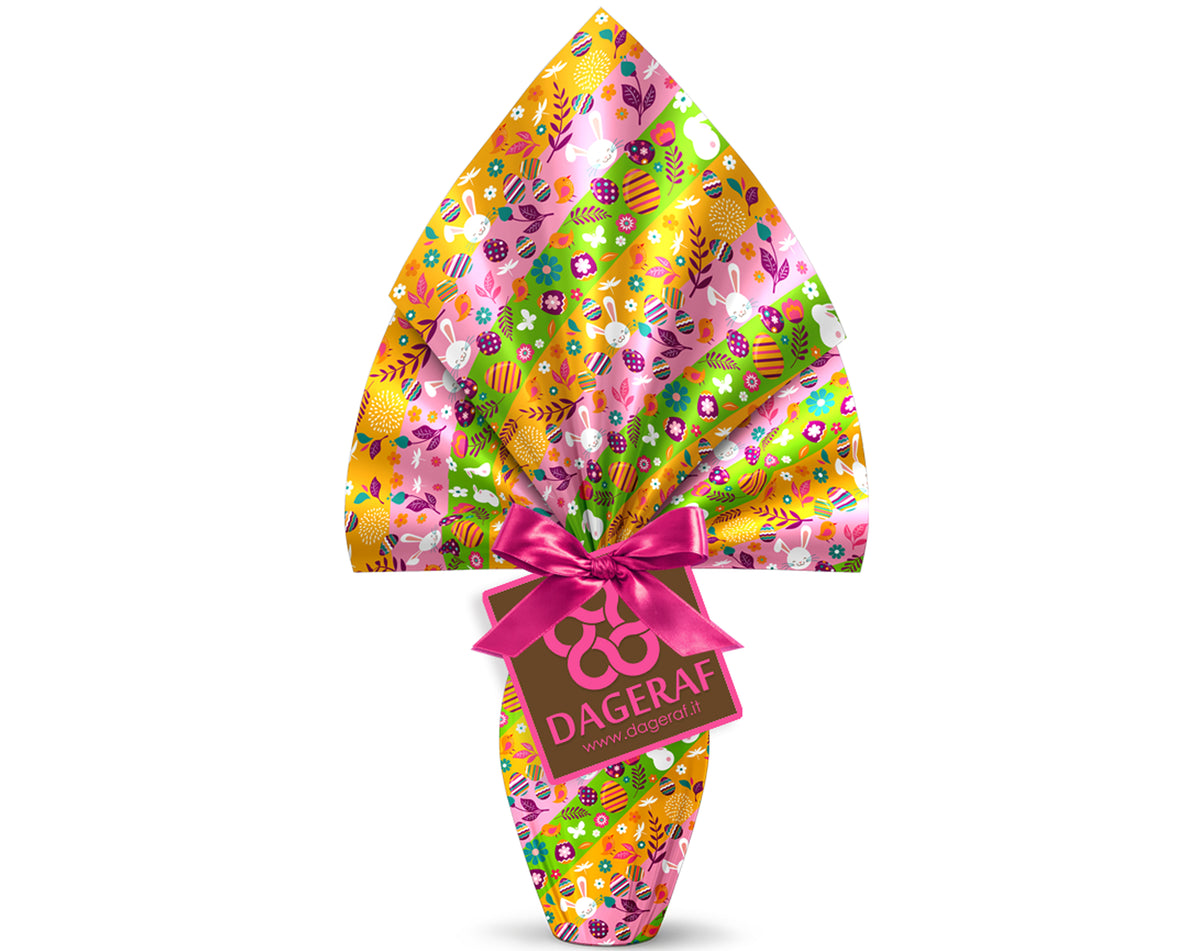 PPL PAASPAKKETPAPIER 140X140 GEMETALLISEERD ROZE OLIE