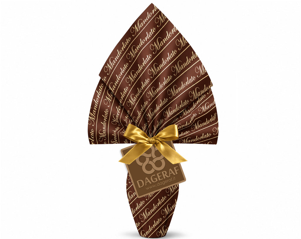 EMBALLAGE POUR ŒUFS DE PÂQUES PPL 100X100 NACRÉ AMANDE MARRON